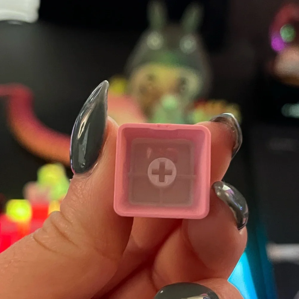 Cute Pink Anime Artisan Keycap heart, for OEM Switches